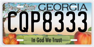 GA license plate CQP8333