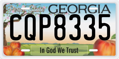 GA license plate CQP8335