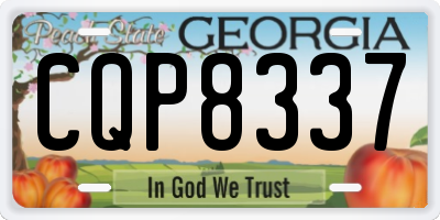 GA license plate CQP8337