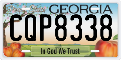 GA license plate CQP8338
