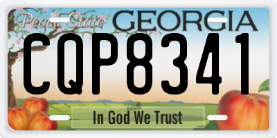 GA license plate CQP8341