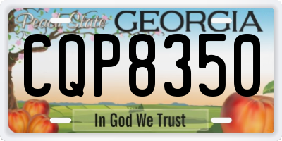 GA license plate CQP8350