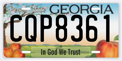 GA license plate CQP8361