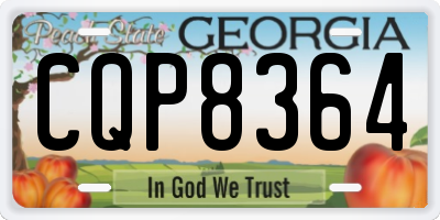 GA license plate CQP8364