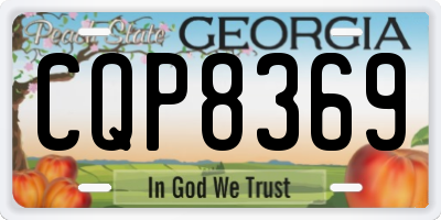 GA license plate CQP8369