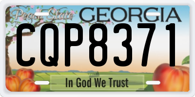 GA license plate CQP8371