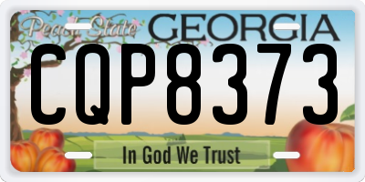 GA license plate CQP8373