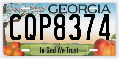 GA license plate CQP8374