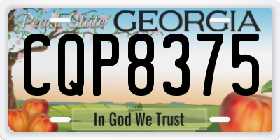 GA license plate CQP8375