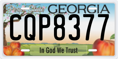 GA license plate CQP8377