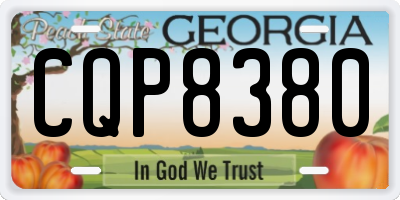 GA license plate CQP8380