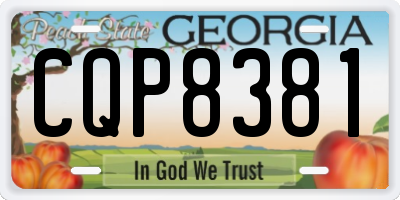 GA license plate CQP8381