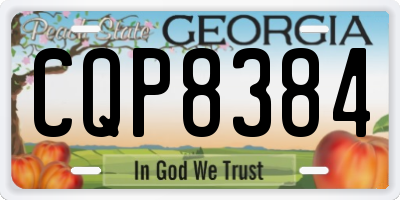 GA license plate CQP8384