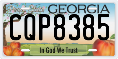 GA license plate CQP8385