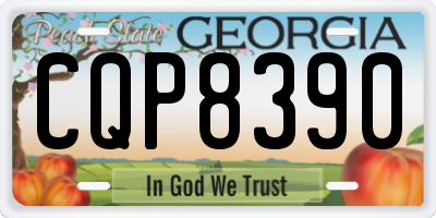 GA license plate CQP8390