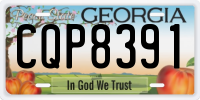 GA license plate CQP8391