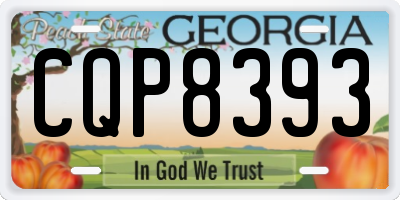 GA license plate CQP8393