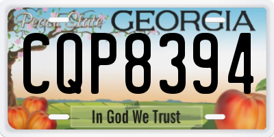GA license plate CQP8394