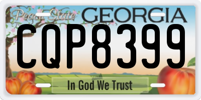 GA license plate CQP8399