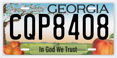 GA license plate CQP8408