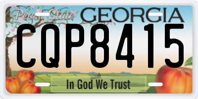 GA license plate CQP8415