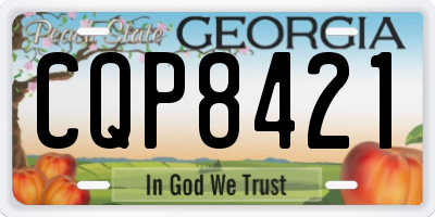 GA license plate CQP8421