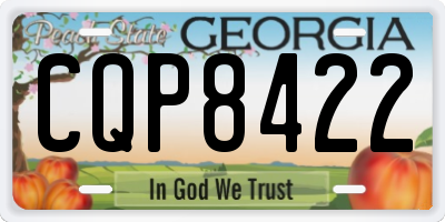 GA license plate CQP8422