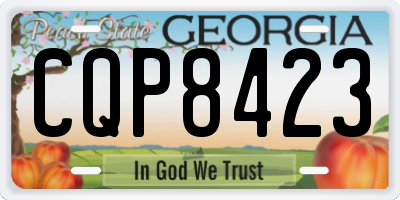 GA license plate CQP8423