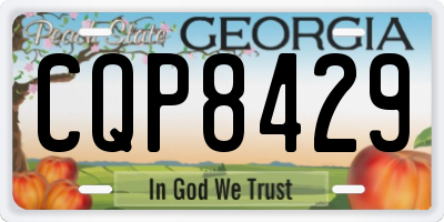 GA license plate CQP8429
