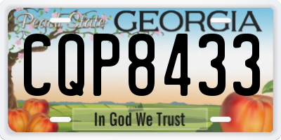 GA license plate CQP8433