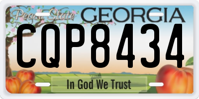 GA license plate CQP8434