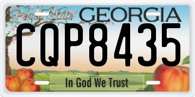 GA license plate CQP8435