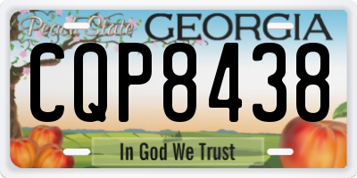 GA license plate CQP8438
