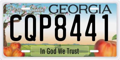 GA license plate CQP8441