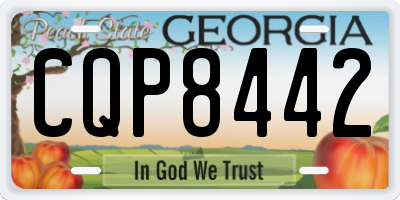 GA license plate CQP8442
