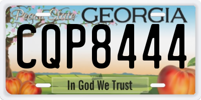 GA license plate CQP8444