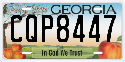 GA license plate CQP8447