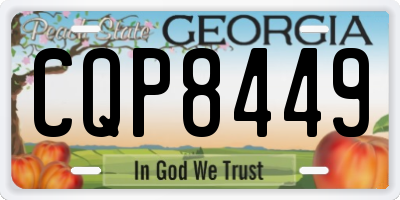 GA license plate CQP8449