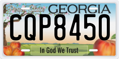 GA license plate CQP8450