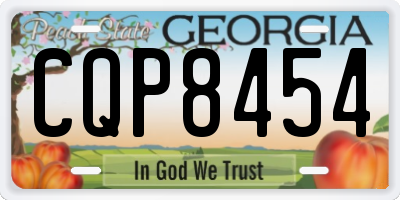 GA license plate CQP8454