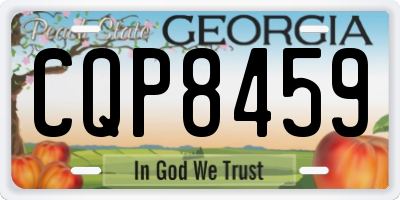 GA license plate CQP8459