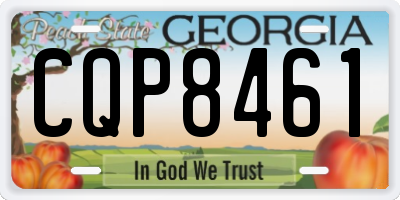 GA license plate CQP8461