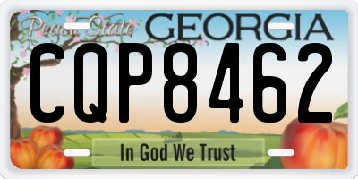 GA license plate CQP8462