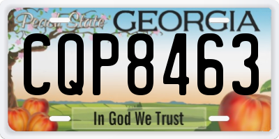 GA license plate CQP8463