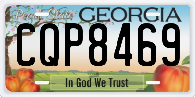 GA license plate CQP8469