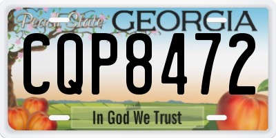 GA license plate CQP8472