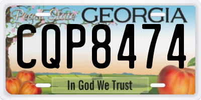 GA license plate CQP8474
