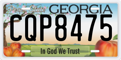 GA license plate CQP8475