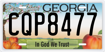 GA license plate CQP8477