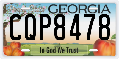 GA license plate CQP8478
